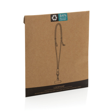 Logotrade business gift image of: LoopAmp RCS RPET adjustable phone cord with 60W cable